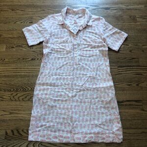 Faherty Rae Dress Shirt Dress Linen Taj Floral